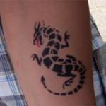 Airbrush Tattoo Drachen zweifarbig