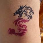 Airbrush Tattoo zweifarbig