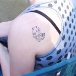 Teufelchen Spass Tattoo mit Airbrush auf der Schulter
