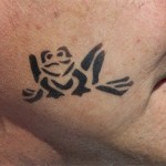 Kinder Spass Tattoo der Frosch im Gesicht