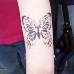 Kinder Airbrush Schmetterling Tattoo