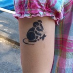 Kinder Airbrush Tattoo kleine Maus