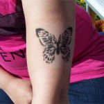 Schmetterling als Spass Tattoo
