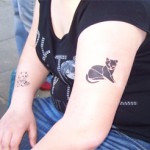 Teufel & Katze als Airbrush Tattoo