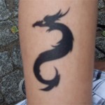 Airbrush Drache als Tattoo