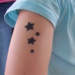 Kinder Airbrush Sterne Tattoos