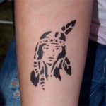 Indianer Airbrush Tattoo