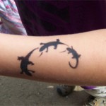 Jugend & Kinder Echsen Tattoo