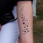 Kinder Airbrush Sternen Tattoos