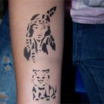 Kinder Tattoos mit Airbrush