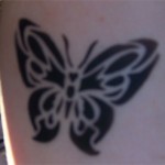 Schmetterling als Airbrush Tattoo