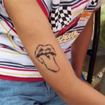 Zungen Airbrush Tattoo in Muellrose