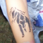Airbrush Pferdchen Tattoo
