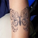 Airbrush Schmetterling Tattoo