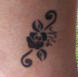 Airbrush Spass Tattoo vom Sohn Nils