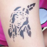 Indianer Airbrush Tattoo