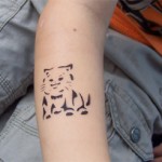 Katze als Airbrush Tattoo in Zabeltitz