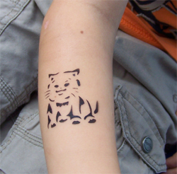 Katze als Airbrush Tattoo in Zabeltitz