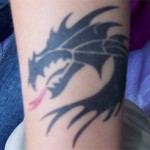 2farb Drachen Airbrush Tattoo