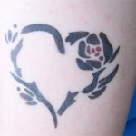 2farb Herz Airbrush Tattoo