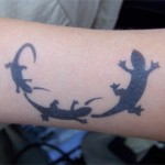 3 Echsen Airbrush Tattoo