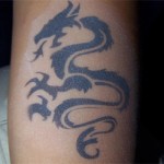 Drache als Airbrush Tattoo