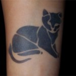 Katze als Airbrush Tattoo