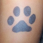 Pfote als Airbrush Tattoo