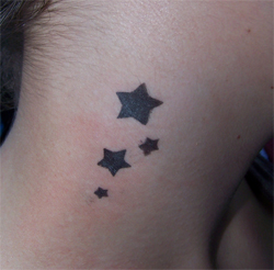 Sterne Am Hals Airbrush Tattoo Kinder Erwachsenen Airbrush Spass Tattoos