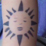 Sun Airbrush Tattoo