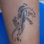 Waden-Tieger Airbrush Tattoo