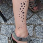 Spass Tattoos hier sehen Sie die Sterne am Fuss