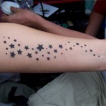 Airbrush Sternenschweif Tattoo am Unterarm